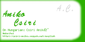 aniko csiri business card